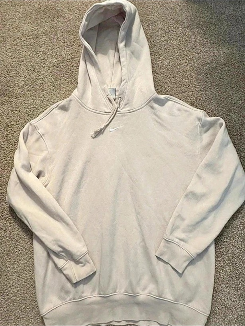 Nike Vintage Center Swoosh Pullover Hoodie Beige Xs